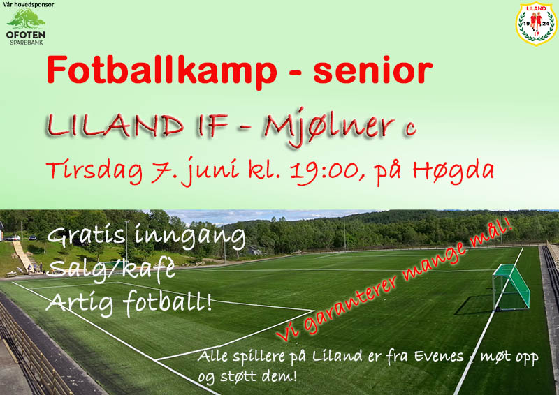 Fotballkamp mot Mjølner 7. juni